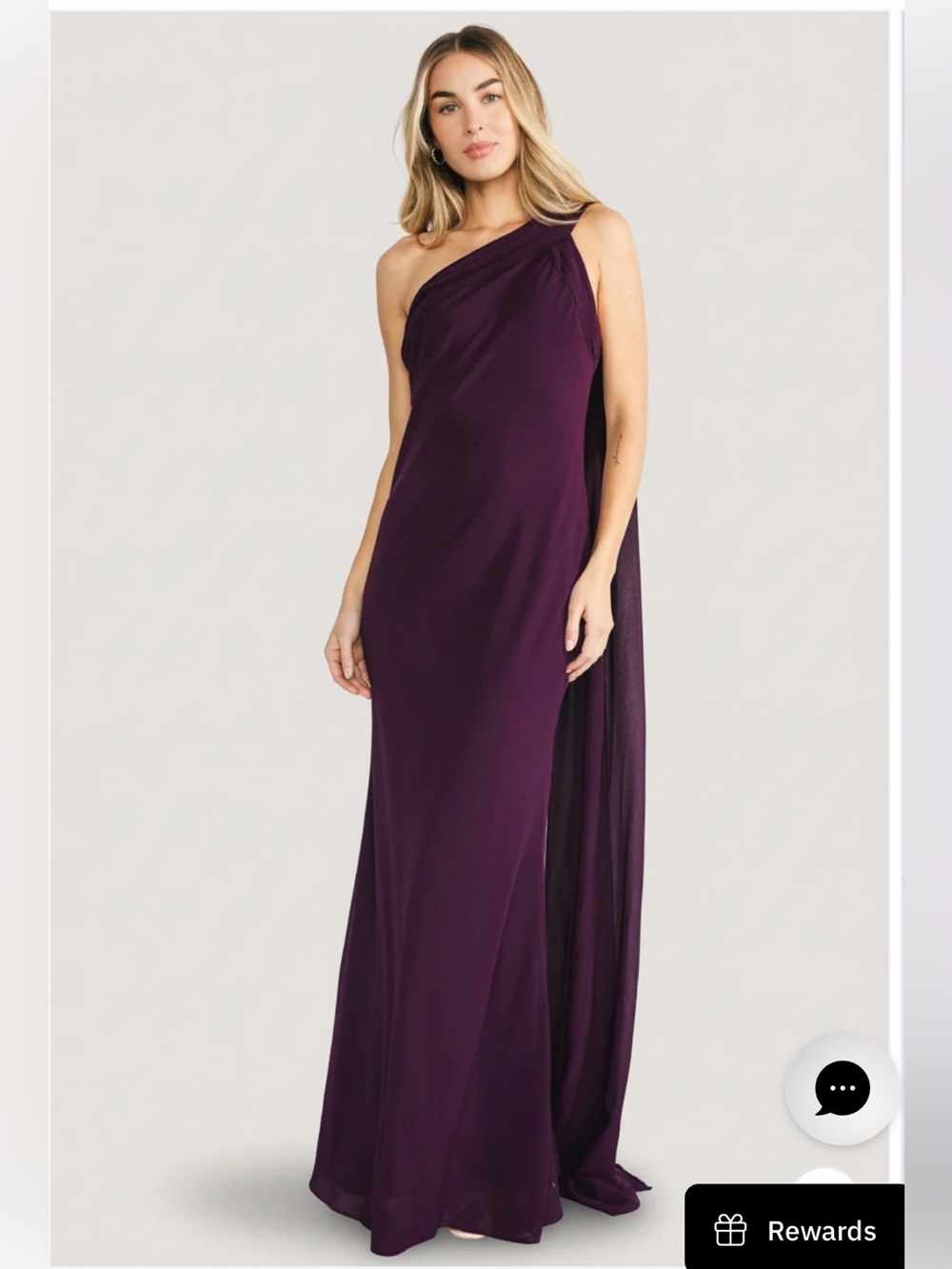 Baltic Born Plum Purple One-Shoulder Maxi Dress Size M NWOT